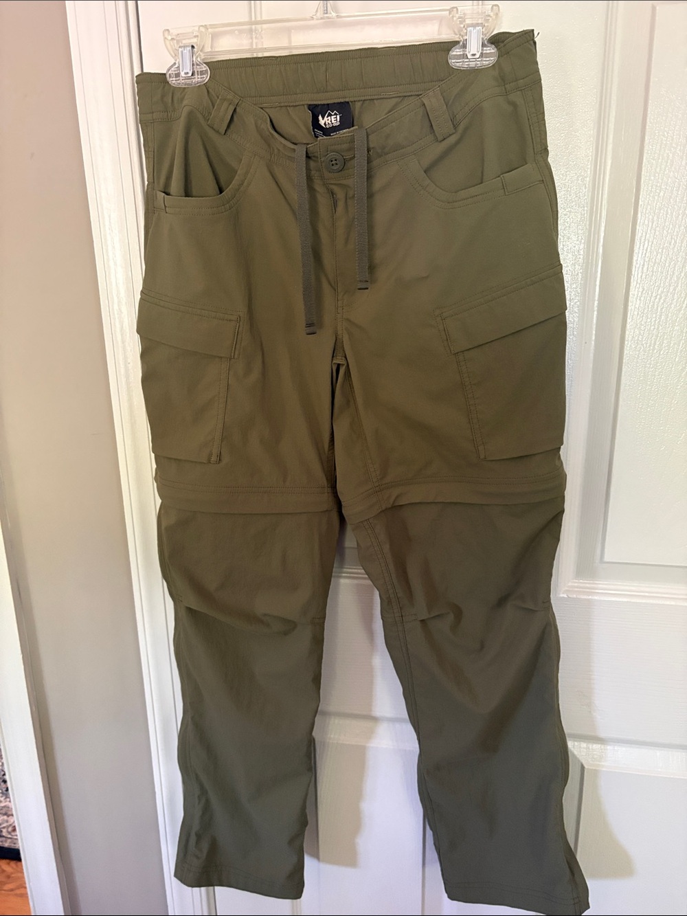 REI Women’s Olive Green Zip-Off Cargo Pants